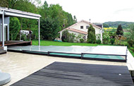 Abri piscine plat